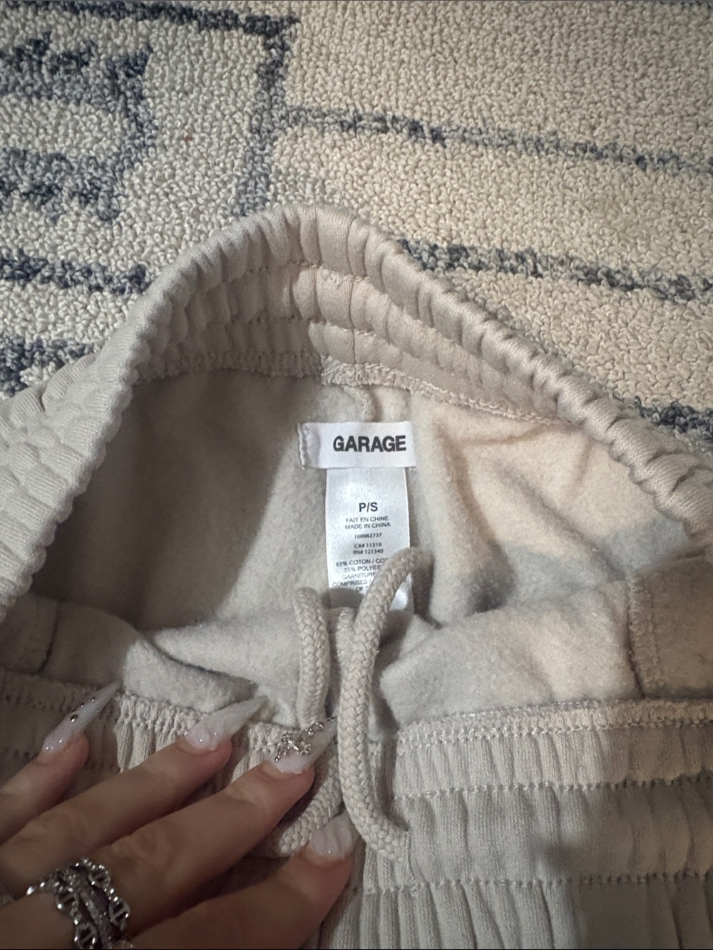 Garage Light Beige Drawstring Joggers